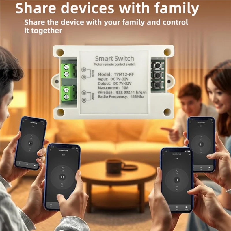 B44C RF433 Afstandsbediening Tuya Wifi Elektrische Lineaire Actuator Motor Controller DC12V 24V 32V Werk Voor Alexa/Google Home Smart Leven