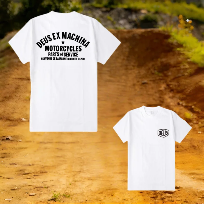 DEUS EX MACHINA Heren High Street Style Losse, coole bedrukte ronde trui Zomer Casual Mode Ademend T-shirt met korte mouwen DH