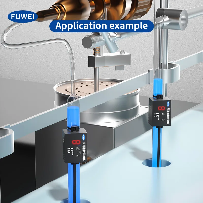 FKG24-13NP-S High Precision 13mm Liquid Level Control Digital Display Capacitive Pipe Liquid Level Sensor