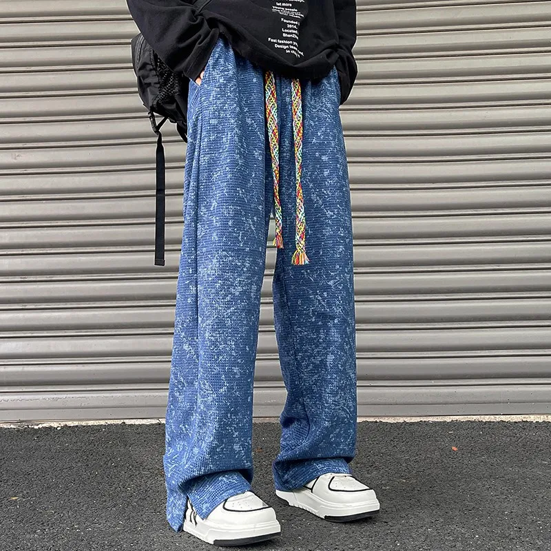 Corduroy Baggy Man Pants Work Wear Straight Trousers For Men Streetwear Mens Sweatpants Clothing 2024 Autumn New Big Size 5XL