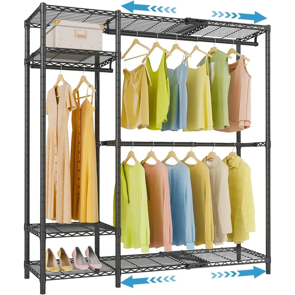 

x20 expandable metal clothing rack adjustable from 3'3" to 4'8" heavy duty garment racks with adjustable shelves and hanger rod