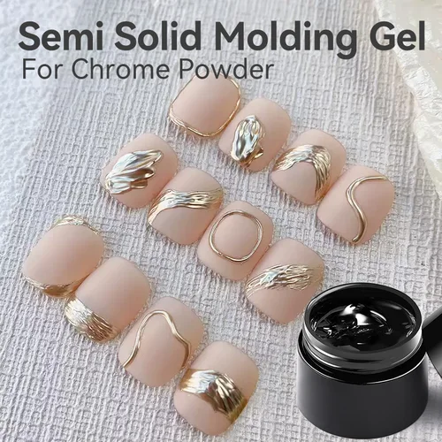 BORN PRETTY 5ml 3D sin toallita Gel de modelado esmalte de uñas pintura de Metal sólido diseños de Arte de uñas pegamento de diamantes de imitación tallado remojo