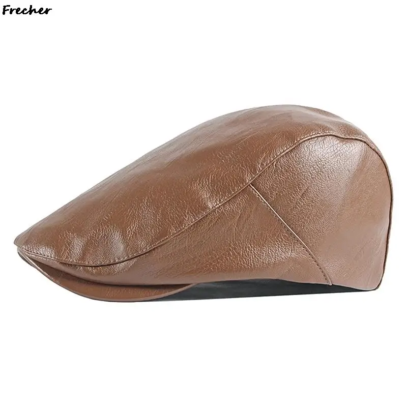 Fashion Women Leather Beret Hats British Style Cowboy Cap Fashion Party Painter Hat Ladies Newsboy Caps Spring Berets Gorras