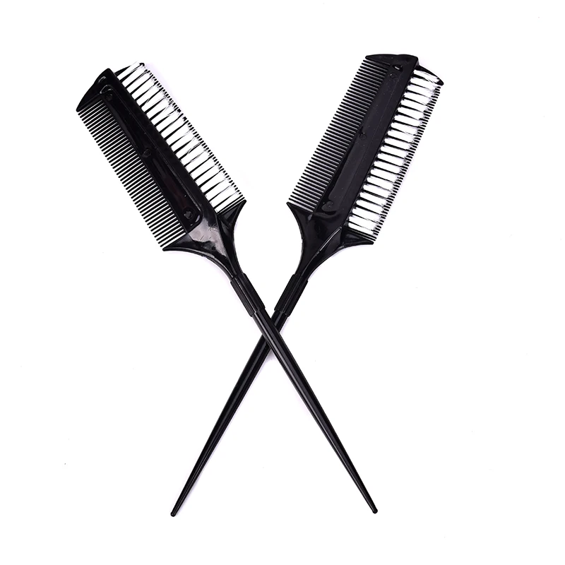 Profissional Cabeleireiro Duplo Side Dye Comb, Nylon Cabelo Secagem Escova, Tinting Combs, Color Styling Ferramentas