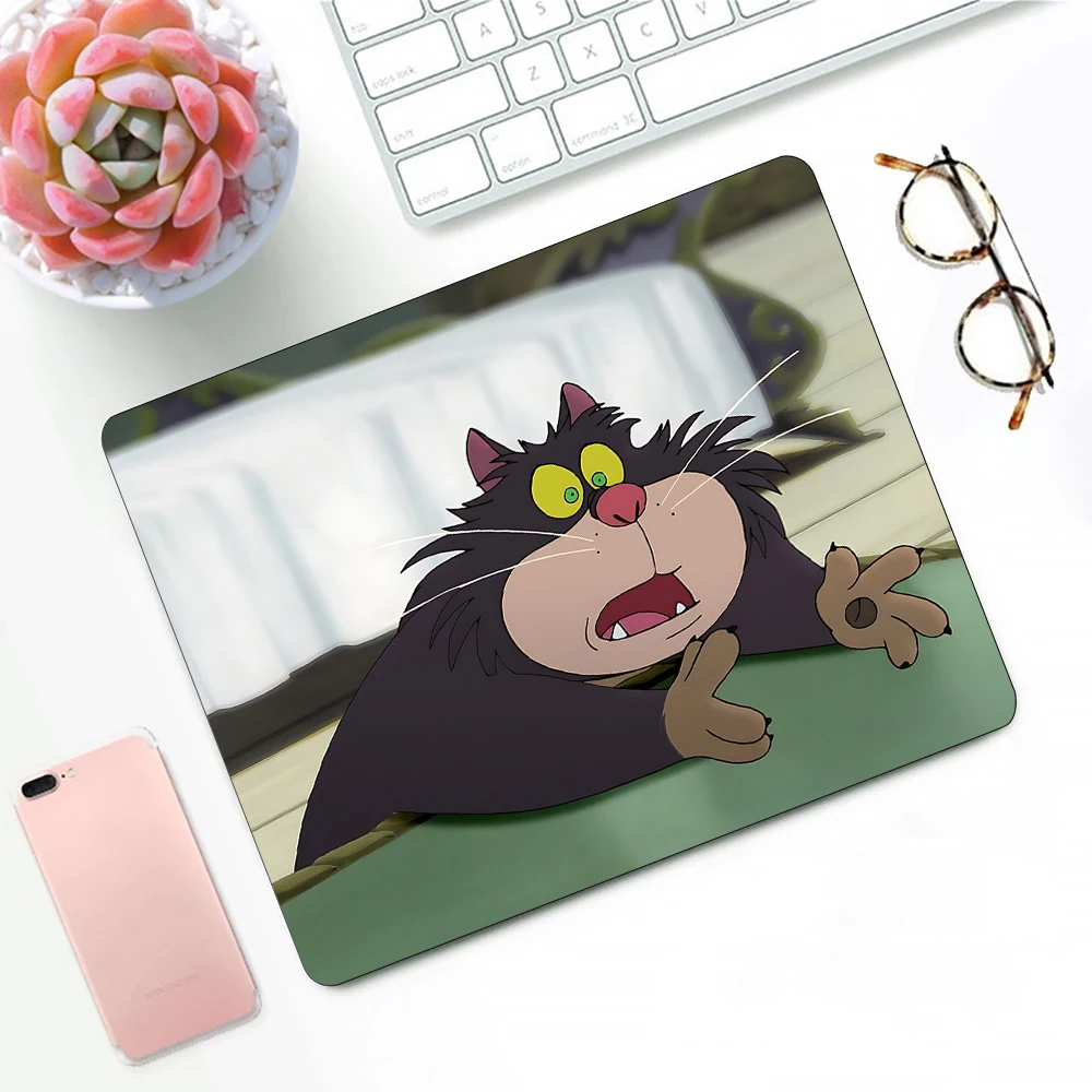 Disney Cinderella Lucifer Cat Gaming Mouse Pad XS Small Mousepad For PC Gamer Desktop Decoration Office Mouse Mat Deskmat Rug