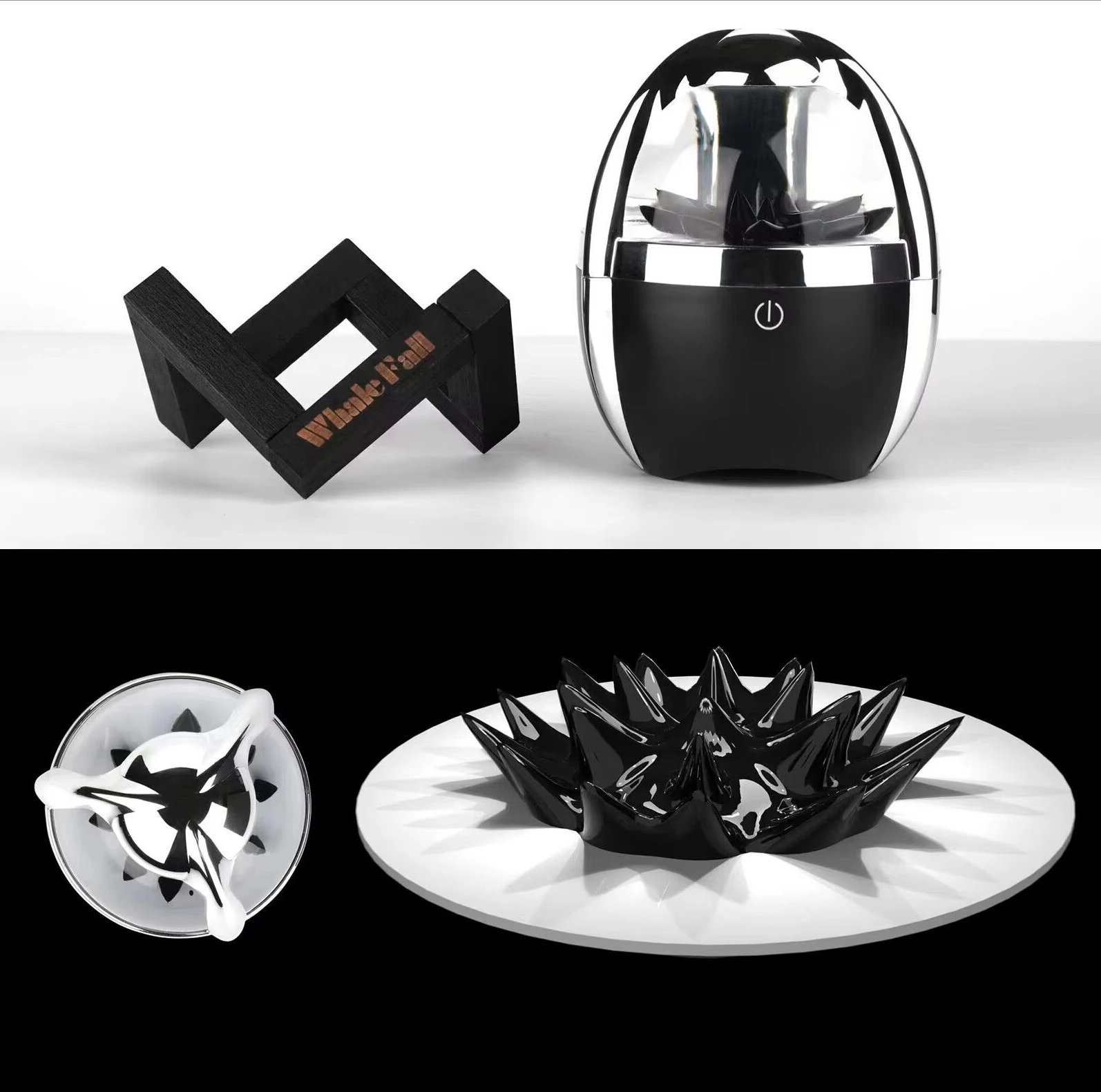 

Magnetic Fluid BT Speaker Ferrofluid Display Lamp With 4 Light Modes Multi-Function Touch Button and 8 Hours Battery Life