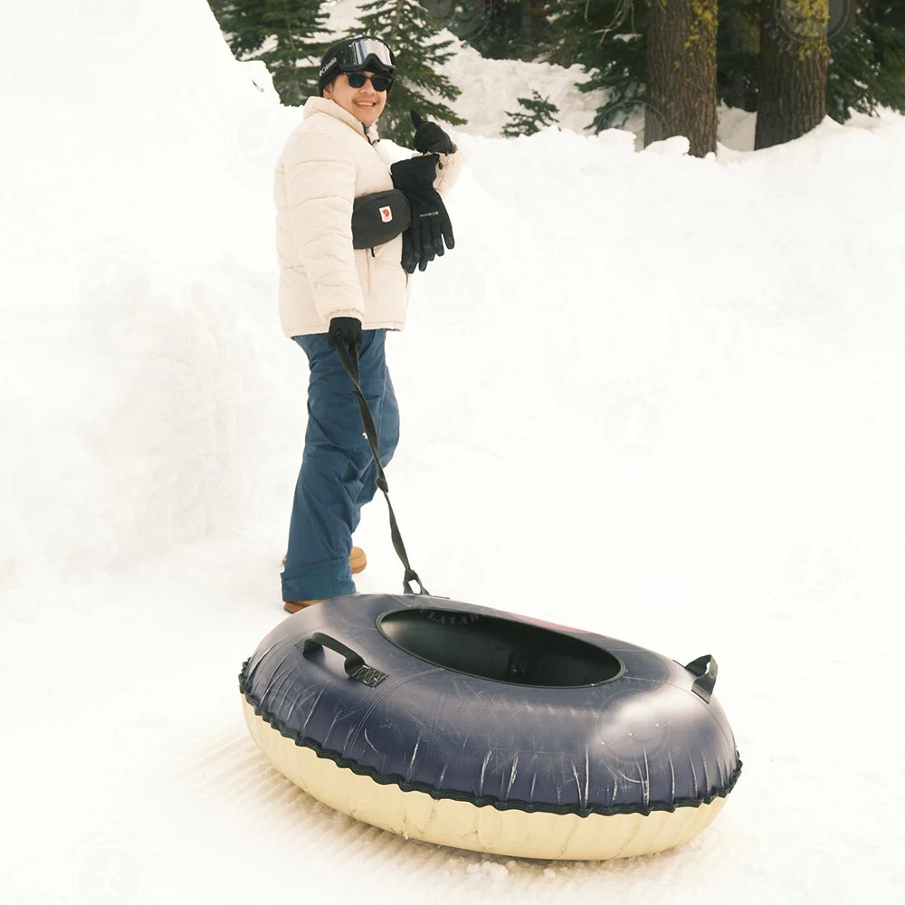 

Towable Inflatable Snow Tube Winter Sport Snowmobile Toboggan & Water Float