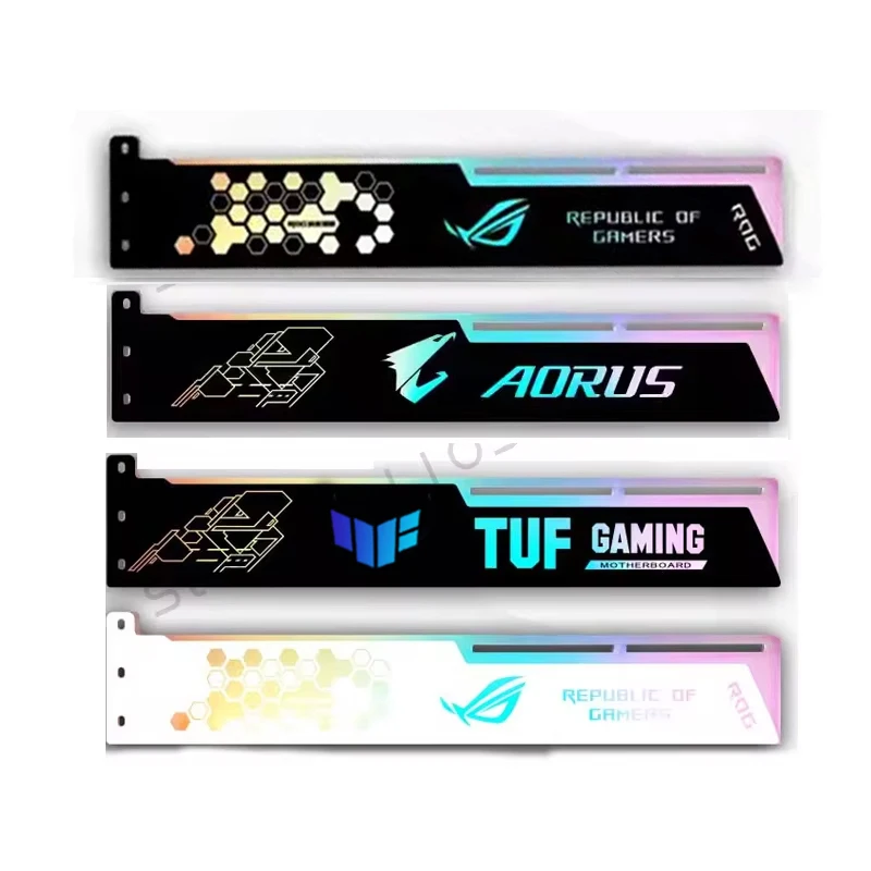 حامل حامل بطاقة الرسومات العالمي ودعم وحدة معالجة الرسومات، ASUS TUF AORUS ROG Brand Belief، 5V 3Pin ARGB MOD Gamer Case Decoration