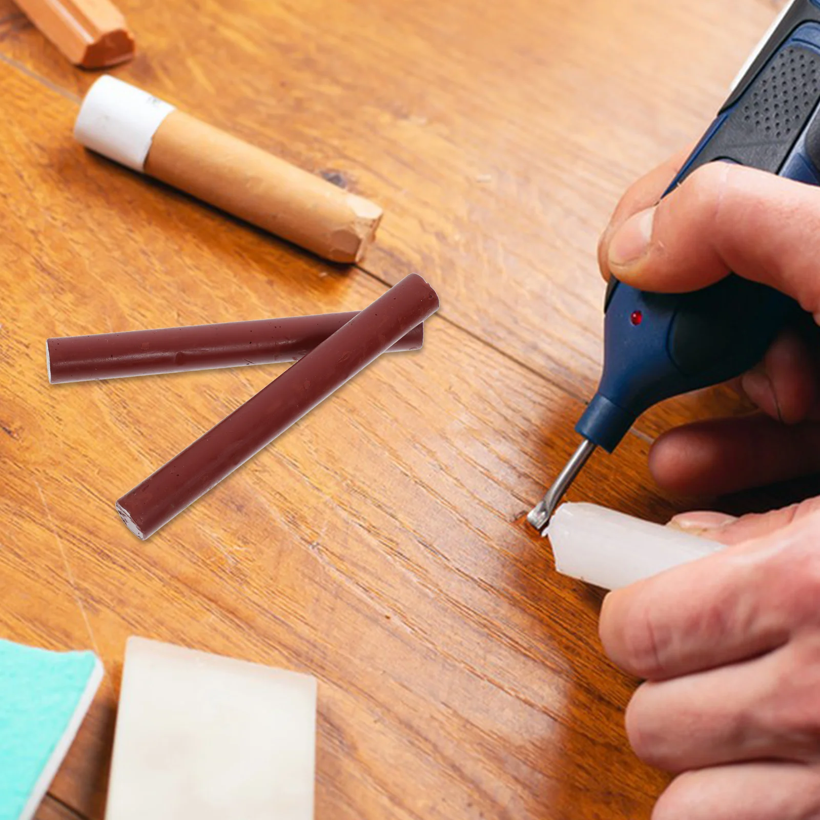 

2Pcs Wood Repair Filler Wax Crayons Sticks for Fixing Scratches Cracks on Wood Floors Tables Doors Cabinets Scratches Crayons