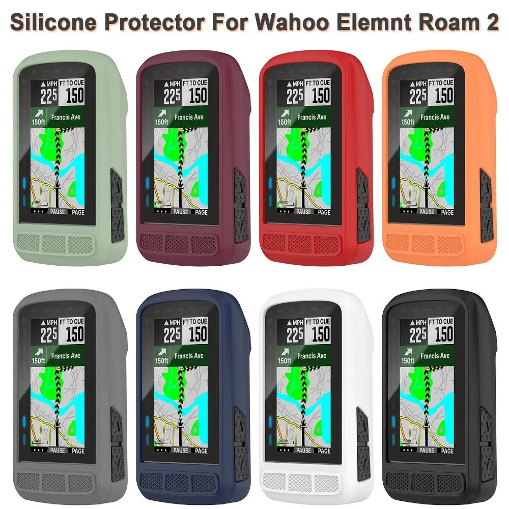 Silicone Silicone Protector Bumper Shell Protective Cover Accessories Anti-collision Screen Protector for Wahoo Elemnt Roam 2