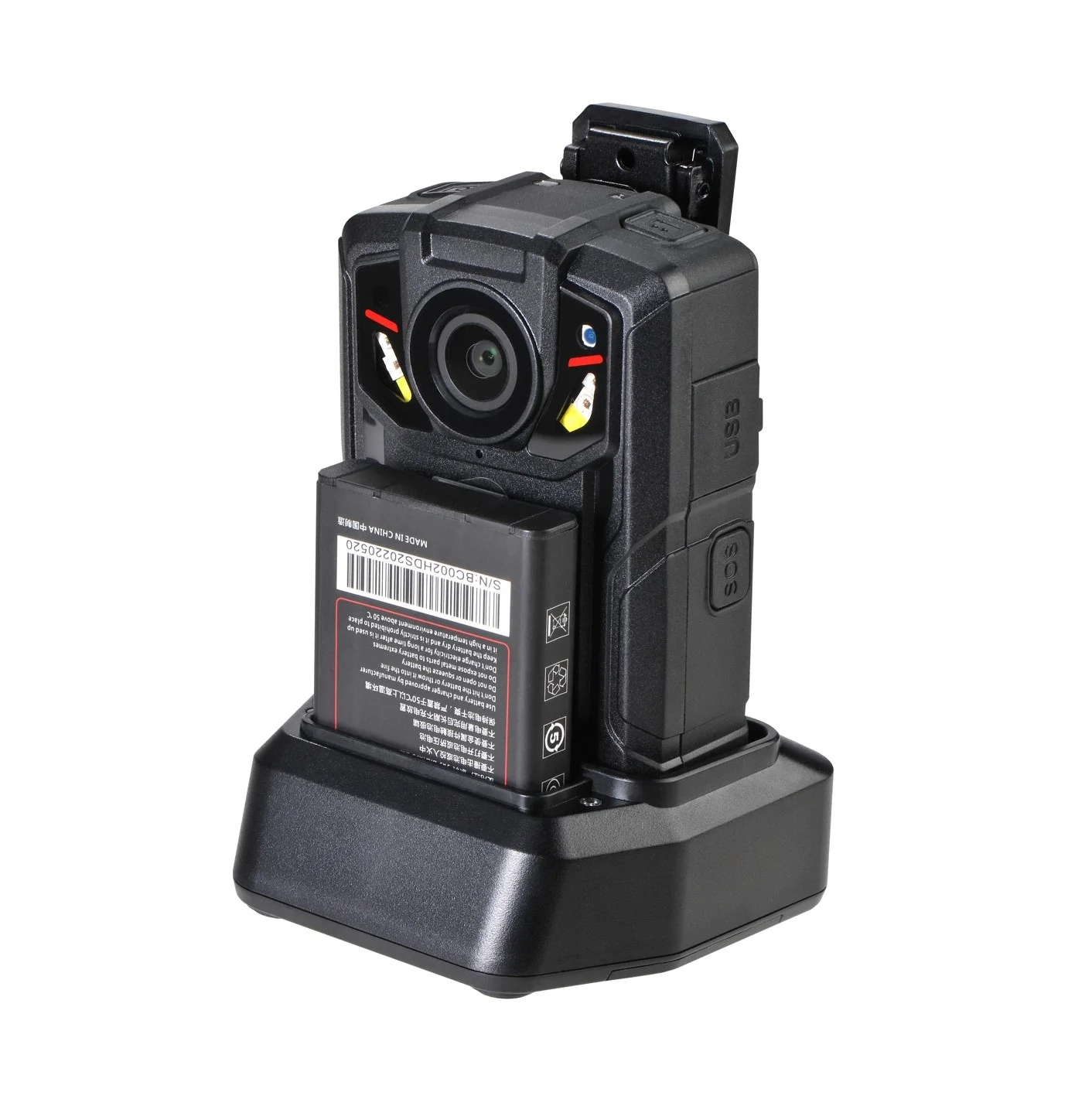 كاميرا أمنية يتم ارتداؤها على الجسم H.256 GPS كاميرا لاسلكية يتم ارتداؤها على الجسم HD 1512P 4G Live-Video EIS كاميرا خارجية كاميرا حماية للجسم