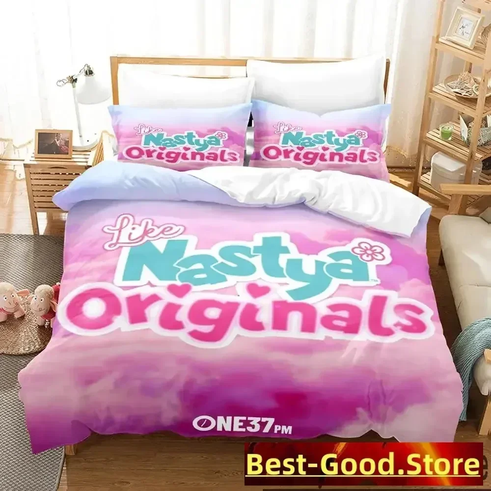 

2025 3D Print Like Nastya Bedding Set Boys Girls Twin Queen King Size Duvet Cover Pillowcase Bed boys Adult Home Textileextile