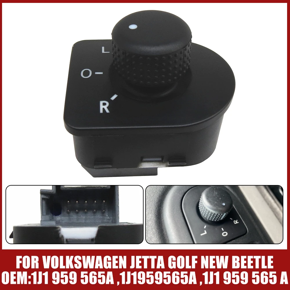 NEW 10PINS Side Mirror Switch Control Knob Button For Volkswagen New Beetle Jetta Bora Mk4 Golf IV GTi/ R32 1J1959565A