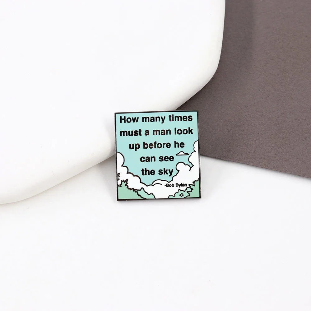 كم وقت يجب أن يبحث رجلًا قبل أن يمكن أن يرى السماء المينا دبابيس بوب ديلان شارة التلبيب بروش الملابس الديكور مجوهرات