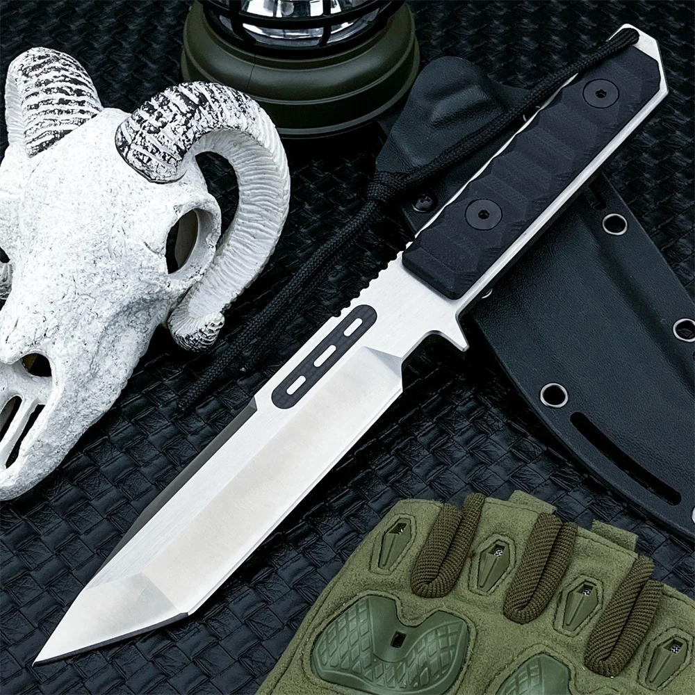 

High-Quality Outdoor Tactical Knife DC53 Steel Blade G10 Handle Men's Gift Camping Survival Knife Includes Sheath