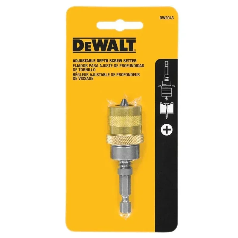 DEWALT DW2043 1/4 In. Hex Adjustable Screw Depth Setter Cross Screwdriver Setter Power Tool Accessories Woodworker