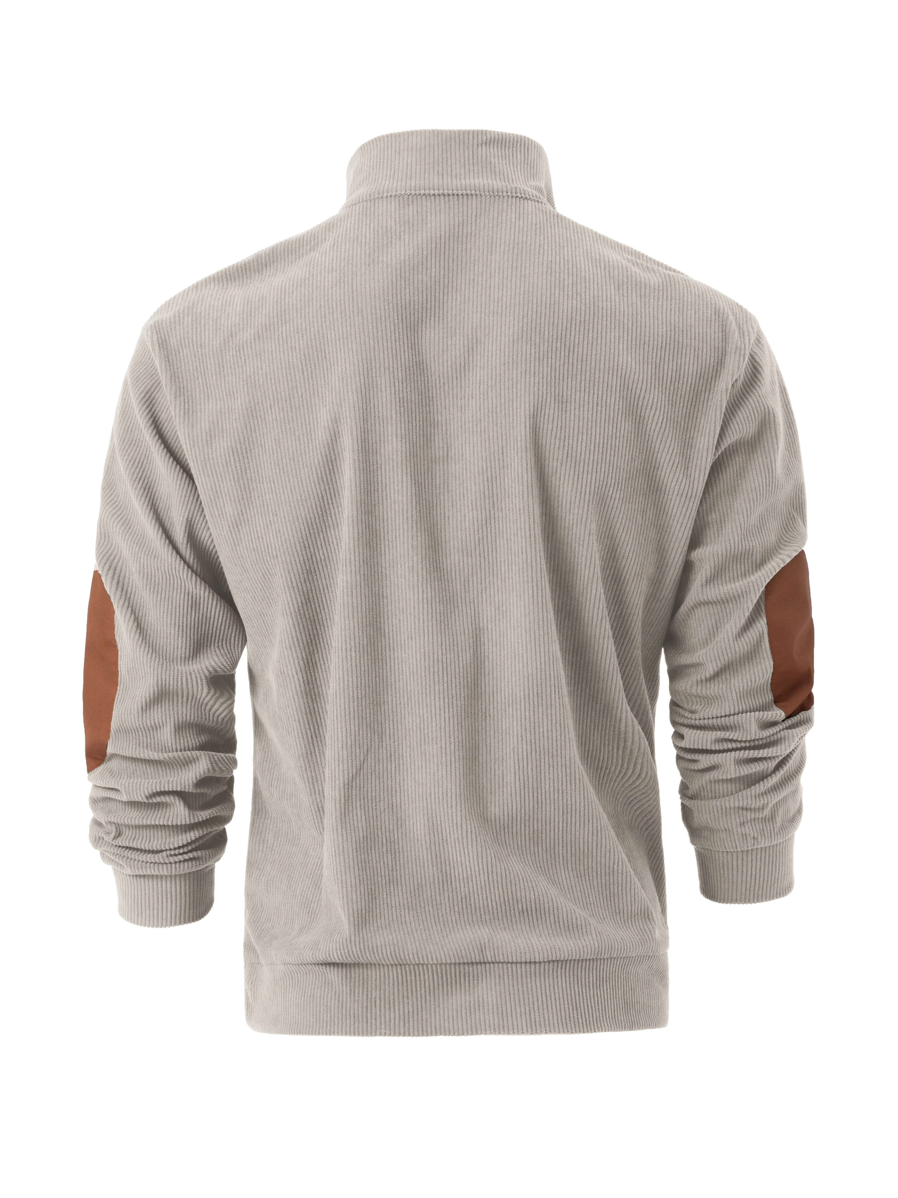 Spring and autumn solid color sports long-sleeved tops for men, fashionable and casual stand-up collar outdoor men\'s pullover