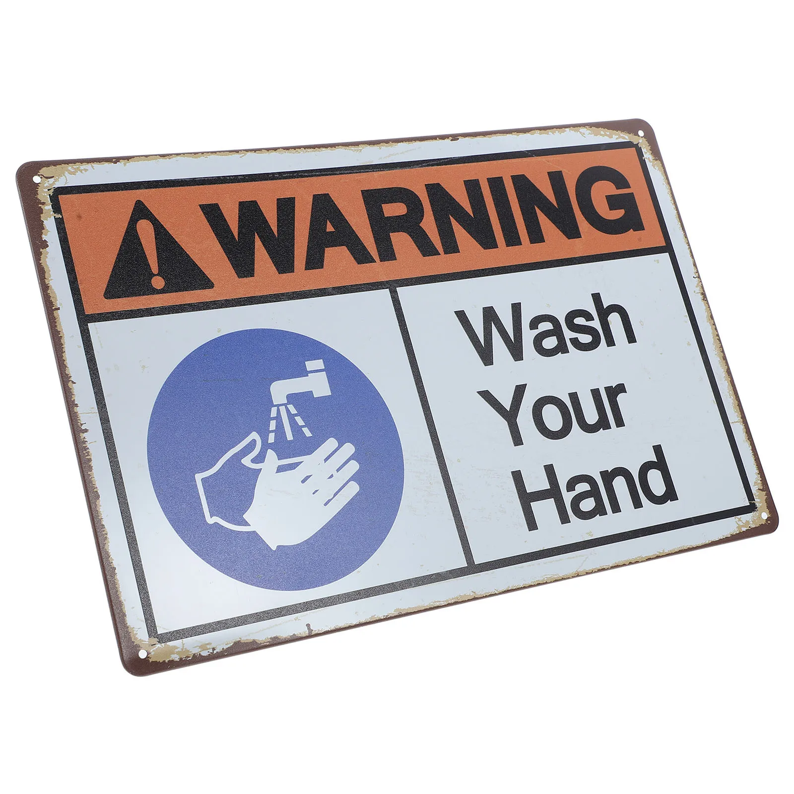 

Wash Your Hands Sign Safety Warning Vinyl Sticker Durable Iron Attention Grabbing Clear Design Restrooms Labs Bathrooms