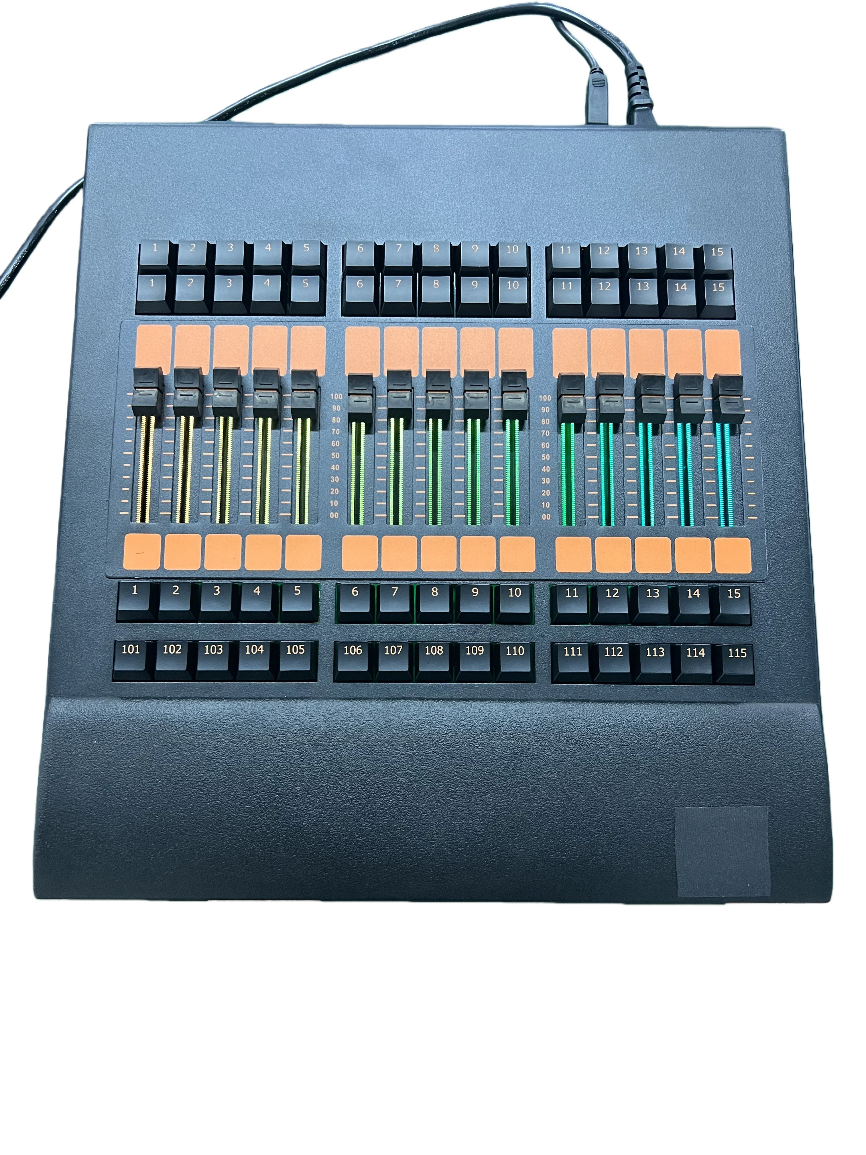 With Flight case Fader Command Wing Dmx Controller with Led Light Fader Wing Dj Console for Moving Stage Light