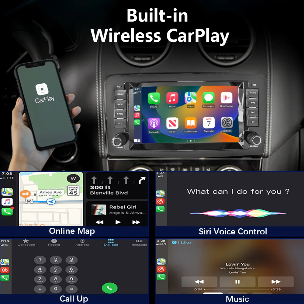 CHSTEK Android 13 Autoradio For Mercedes Benz W164 X164 ML/GL Class Car Radio ML350 ML500 Multimedia Player Carplay GPS WIFI 4G
