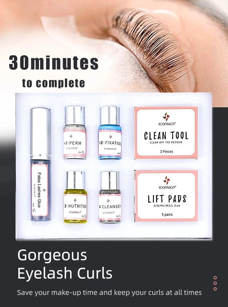 ICONSIGN Professional Lash Lift  Kit Perm Eyelash Perm Set -Gradet Curling And Long-Lasting Results - Perfect Birthday gift