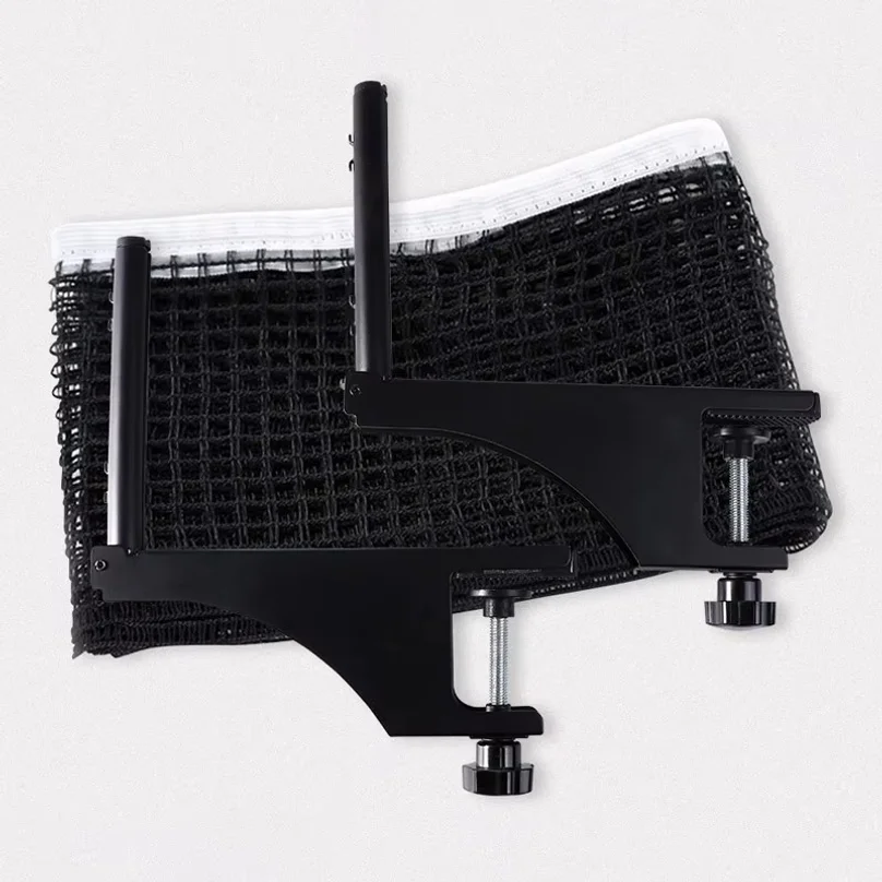 Table Tennis Net and Post Set Portable Easy-Setup Ping Pong Net Clip-on/Screw-on Style for under 4cm Tables