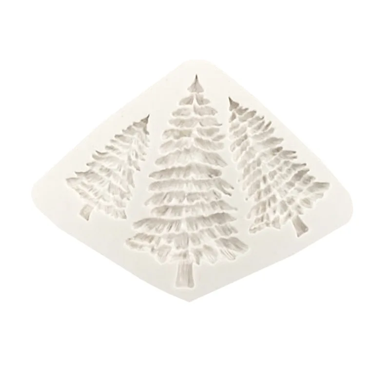 Christmas Tree Silicone Mold Tree Chocolate Cake Lace Decoration DIY Design Pastry Fondant Mold Resin Kitchen Tool For Baking