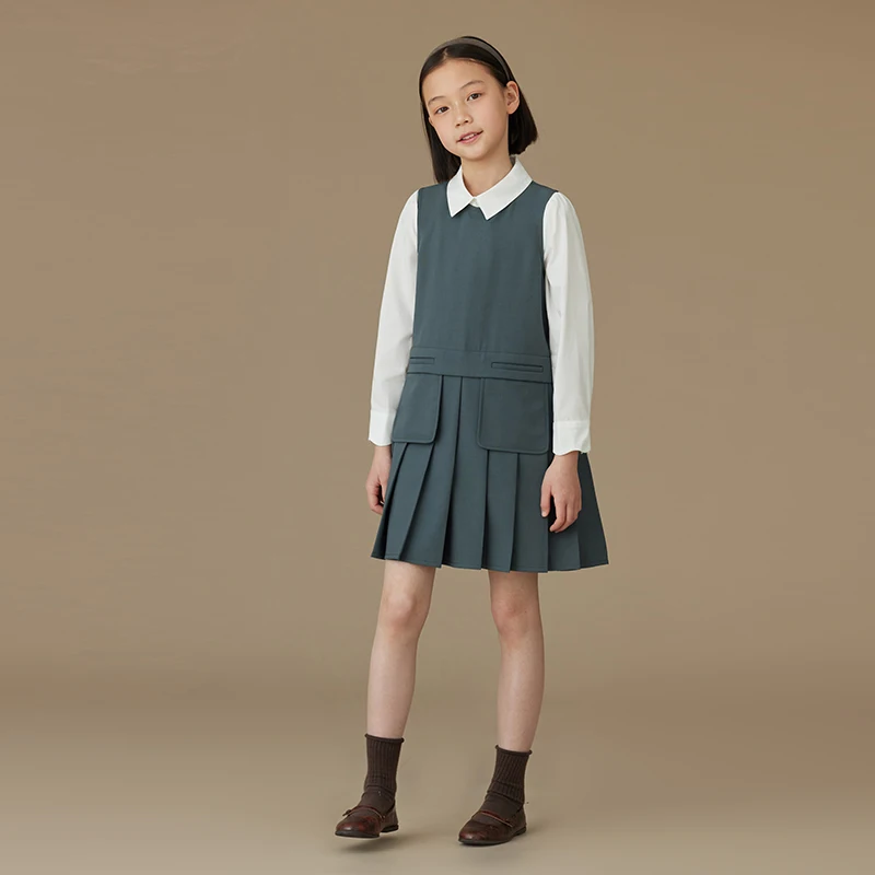 Japanese/Korean Grey Dress Cosplay Costumes School Uniforms Cute Teen Girls Student Clothing All-match Sundress Princess Skirt