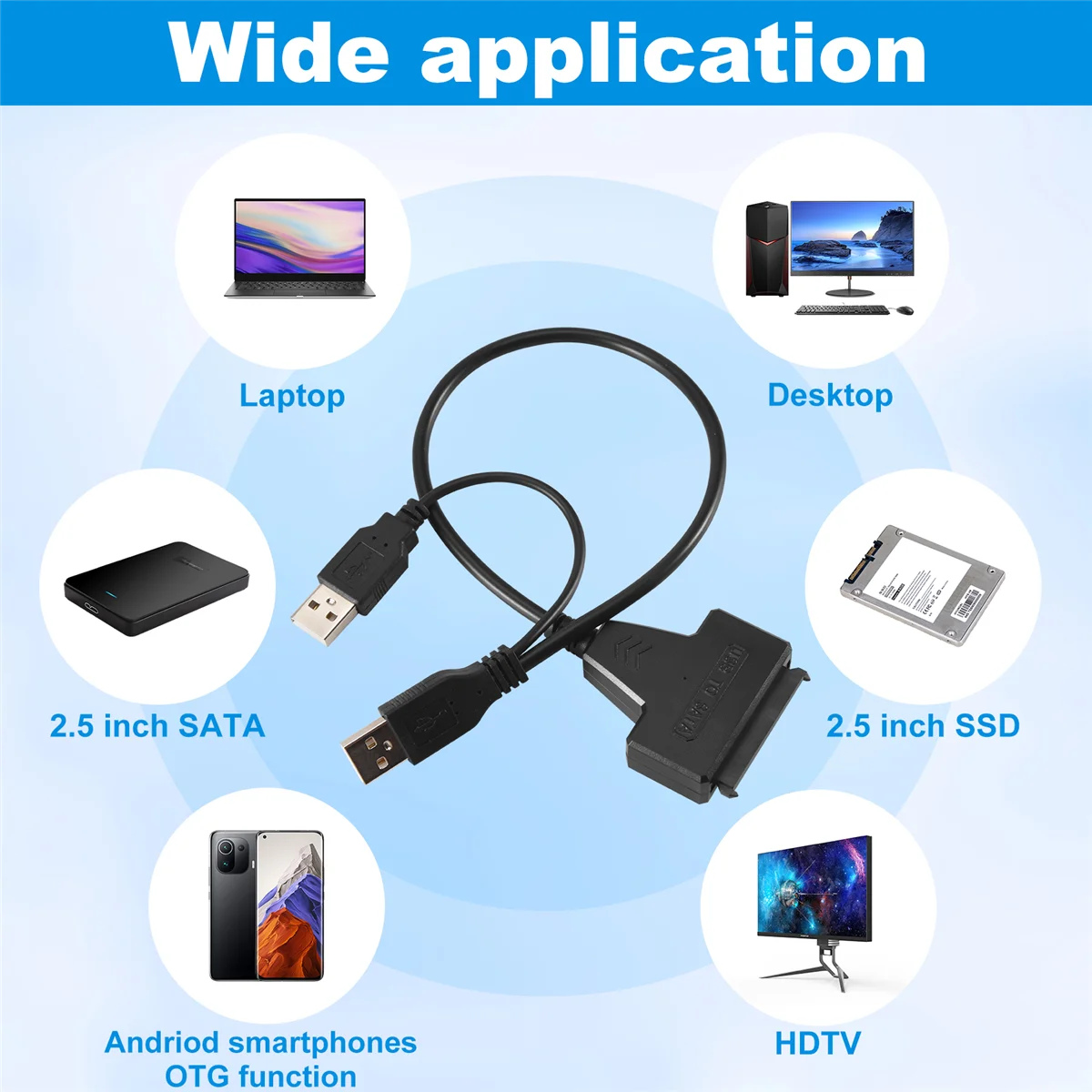 كابل محول Usb إلى sata ، 48 ، لـ 41 بوصة خارجي ssdd