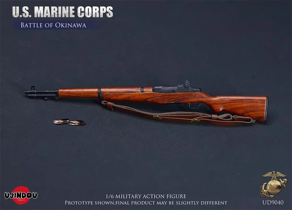 II wojna światowa USA. Figurka lalki żołnierza Mini zabawki Model broni M1 Materiał PVC Nie jest prawdziwy dla 12-calowej figurki lalki DIY 1/6 UJINDOU UD9040