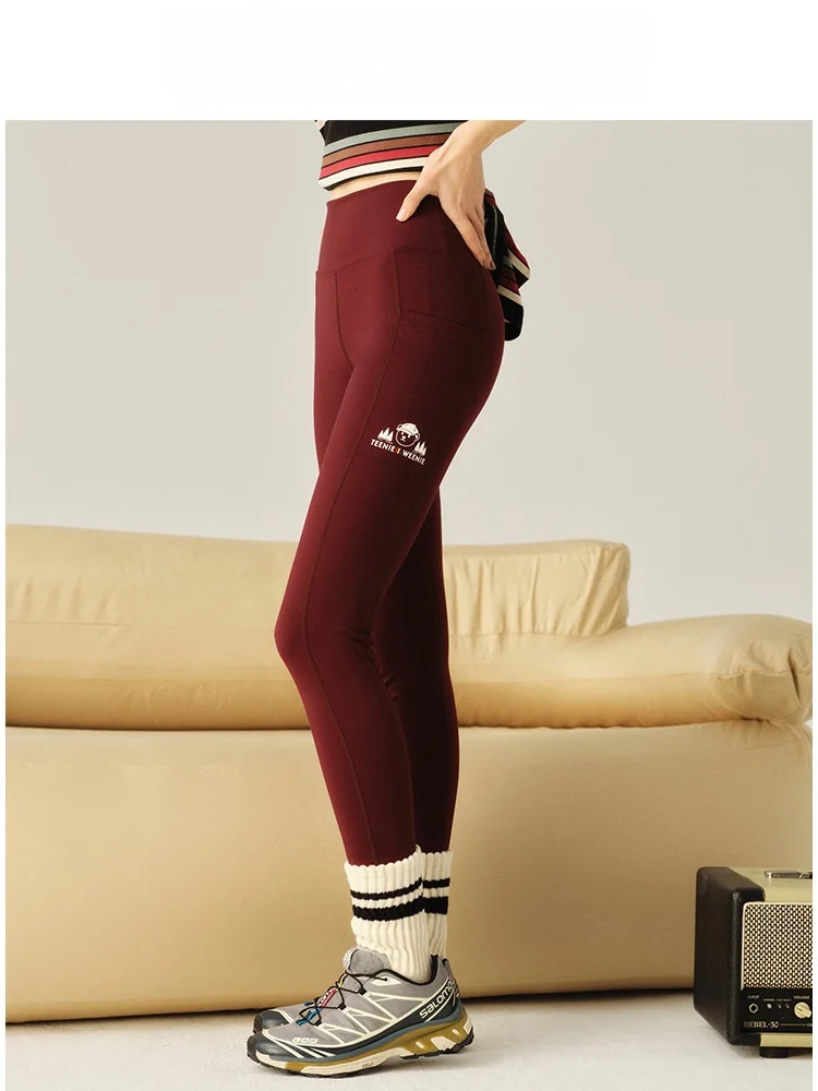 TeenieWeenie Bla High Elastic ark Skin Yoga Pants Women's Tight Fitting Long Bot Commute Sle l Waist Straight...