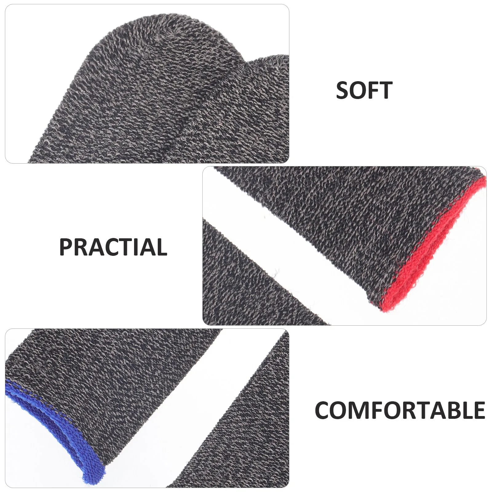 30Pcs Silver Fiber Game Finger Protectors Breathable Anti-Sweat Thumb Sleeves for Gaming Screen Use