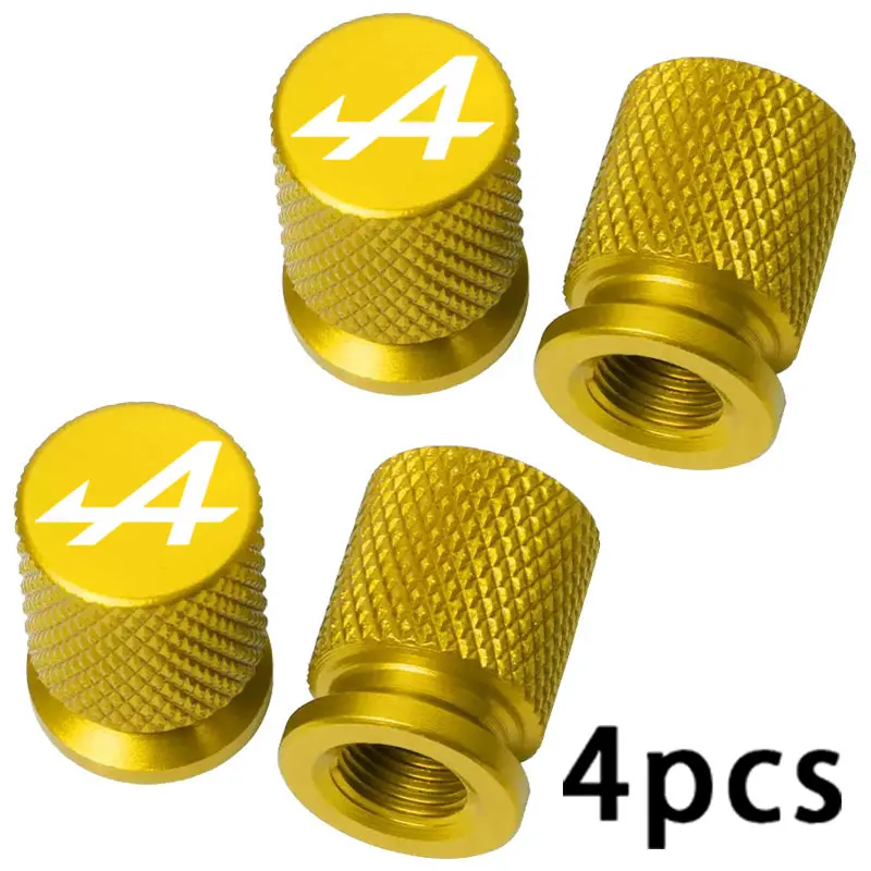 4 Stück Bunte Auto-Zubehörteile Reifenventilkappen für Alpine Megane 3 4 5 Duster Espace Logan Clio Austral Espace Arkana Scenic – Detail 6