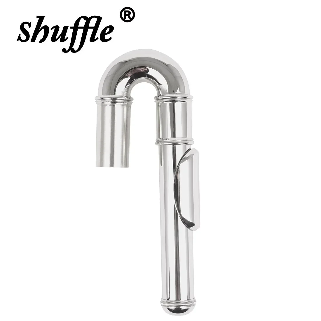 

Flute Curved Head Professional Nickel Plated White Copper Metal Mouthpiece Woodwind Instrument Accessory Flute Replacement Parts