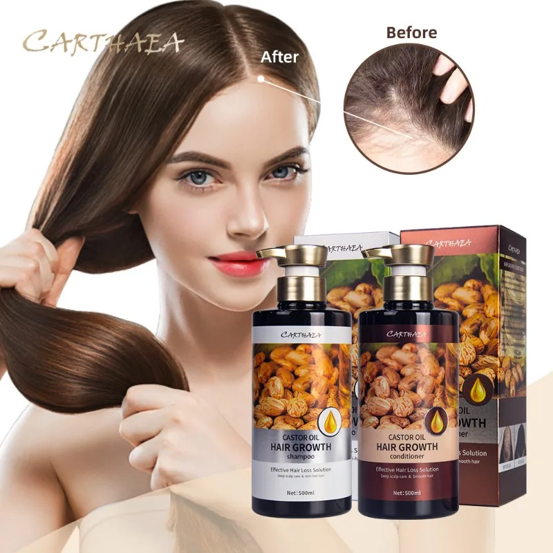 500ml Jamaica Castor Oil Shampoo Conditioner Anti-Hair Loss Thickening for Hair Regrowth,anti-thinning Hair Care Men and Women