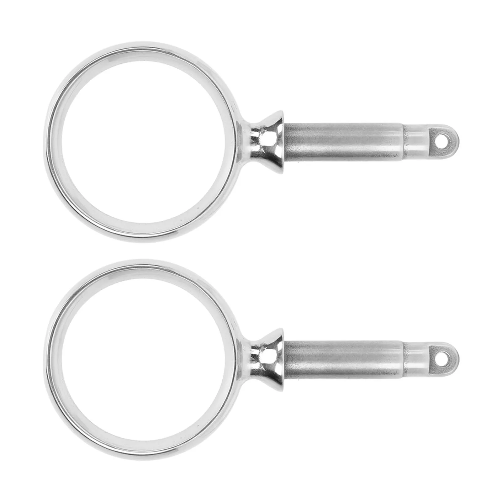 1 Pair Boat Stainless Steel Oarlock 2 Inch ID Mirror Finish Paddle Brackets for Marine Kayak Yacht Paddles