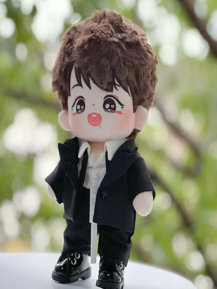 

20 см кукольная одежда Idol Star Wang Yibo Xiao Zhan, модная рубашка, галстук, костюм, мягкие плюшевые аксессуары для кукол, аниме-игрушка Ki