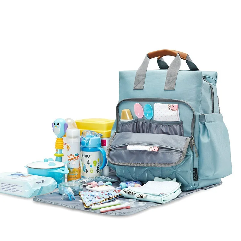 

New Multi-functional Baby Bags Changing Station Portable Baby Bed Travel Folding Crib Shade Cloth Changing Pad Mommy Backpack