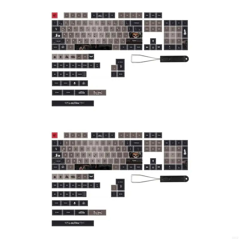 B0KF Mechanical Keyboard Keycaps XDA Height for GK61/64/68/87/104/108 MX 137 Switches
