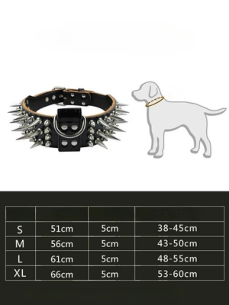 Dog Anti Bite Collar Traction Rope Bulldog Bitdog Bulldog Castro Fierce Dog Rivet Shepherd Dog