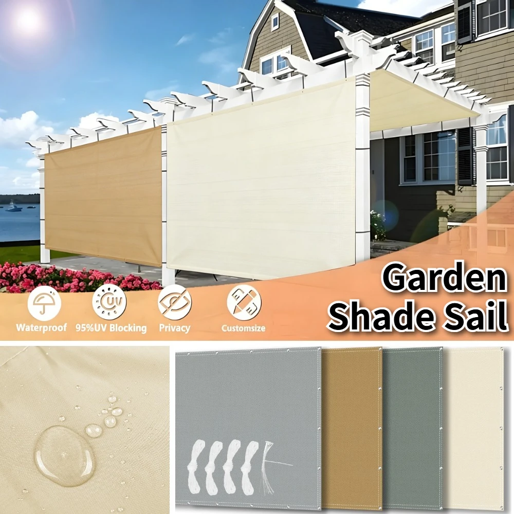 2/3/4/5M Sun Shade Sail Waterproof Outdoor Square Rectangle Garden Patio UV Block Outdoor Canopy Shade Cover Camp Awning Shelter