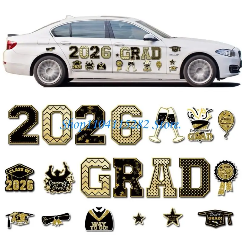 PVC Car Stickers Decorations Golden Theme Perfect For Seasonal Event