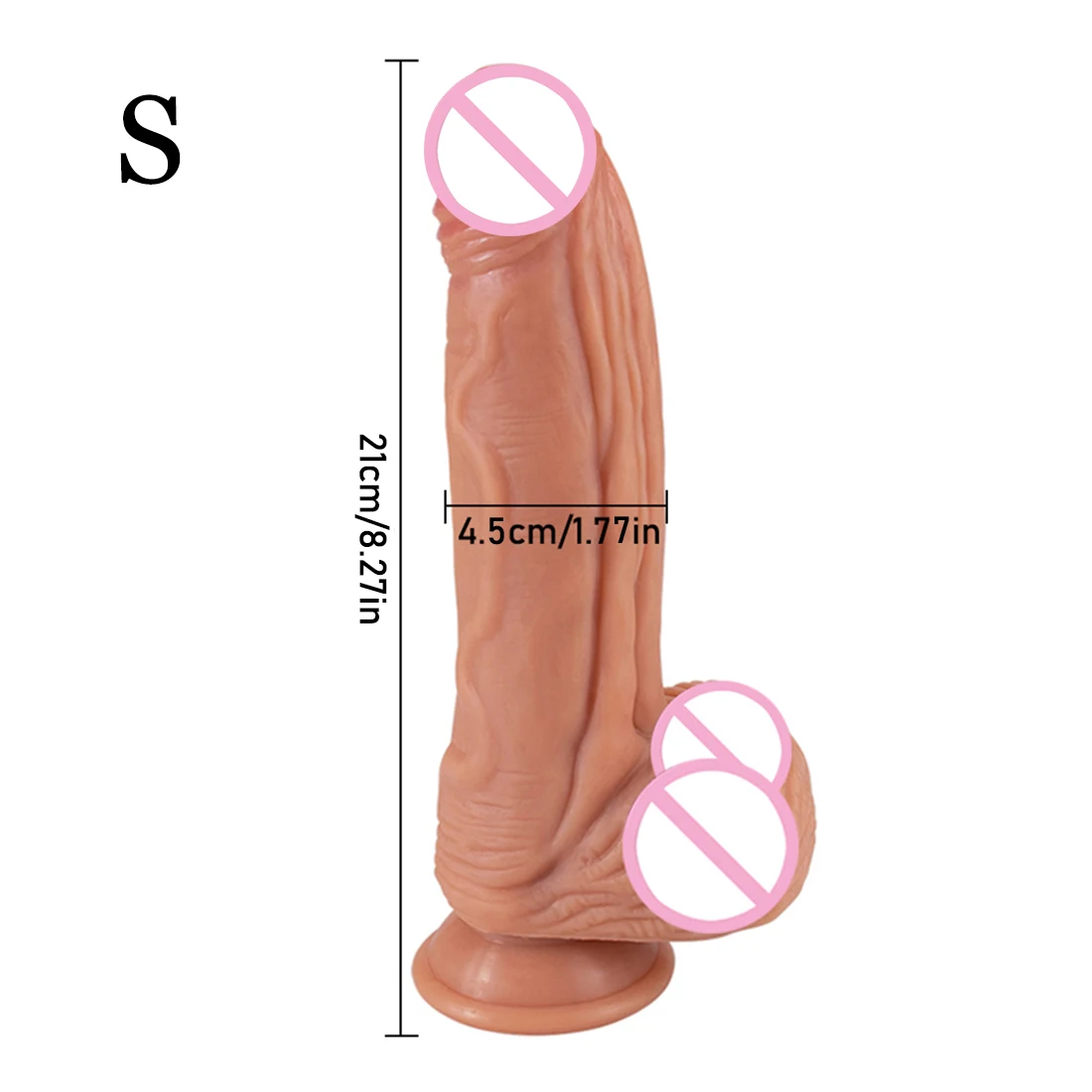 Liquid Silicone Huge Muscled Dildos with Suction Cup Soft Big Dick Realistic Penis Large Phallus Sex Toys for Women Masturbation