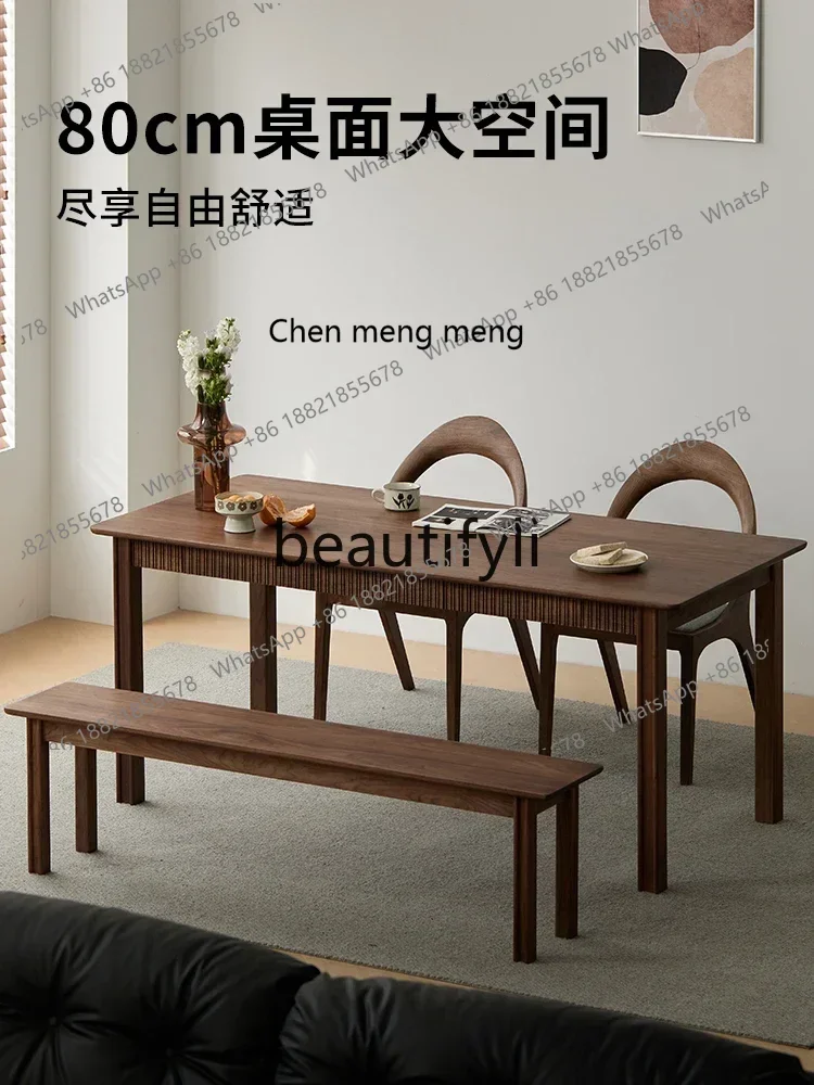 32North American black walnut desk workbench study writing table household solid wood table