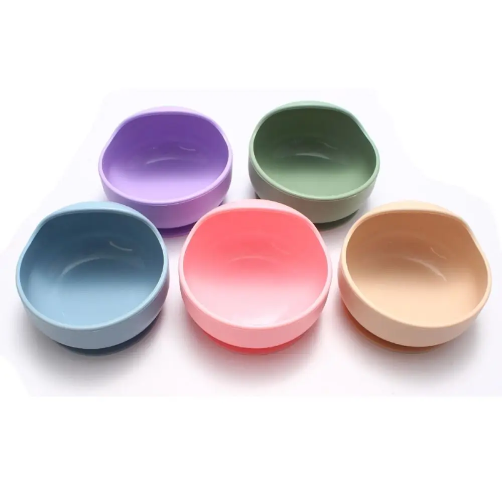 Portable Silicone Sucker Bowl Waterproof Flexible Feeding Tableware Lightweight Sturdy Feeding Bowl Set Kids