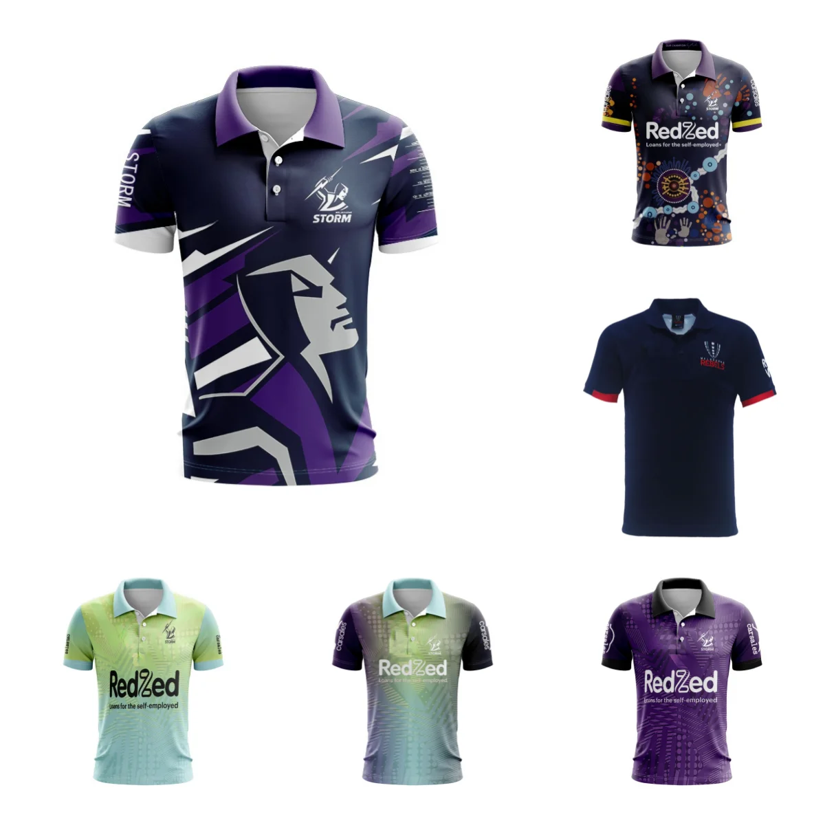 เสื้อฝึกซ้อมข้าง Melbourne Storm Ashtabula-POLO