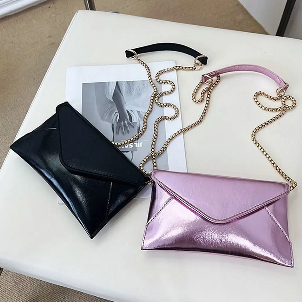 Fashion Women\'s Evening Shoulder Bag PU Leather Clutch Purse Wedding Party Prom Wedding Envelope Handbag Silver Crossbody Bag