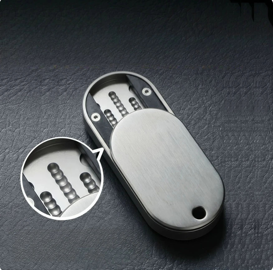 Rotating card pusher EDC decompression toy 