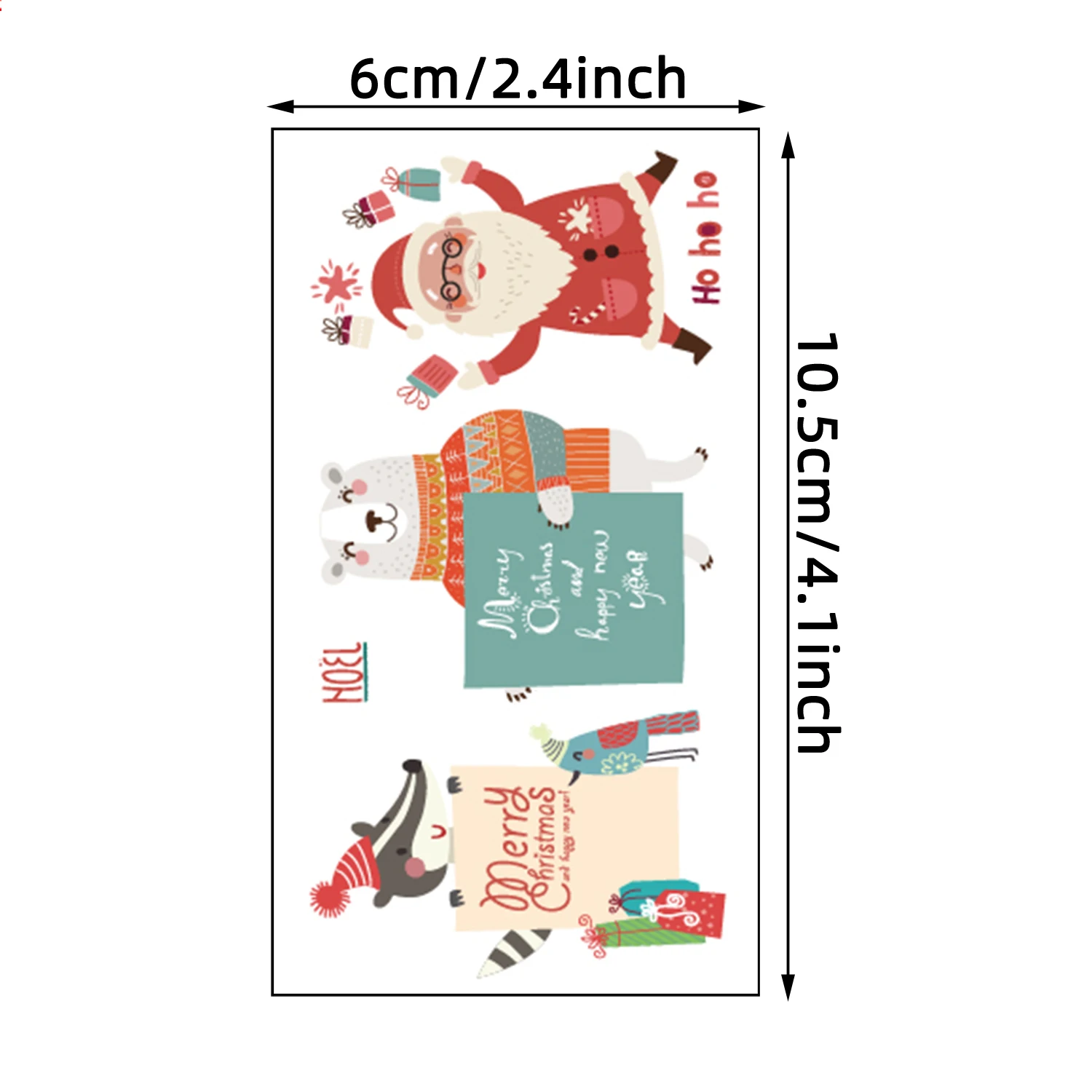 40Sheets Christmas Temporary Tattoo Stickers, Cartoon Christmas Style Series(250 Patterns),Party Makeup Waterproof Tattoo