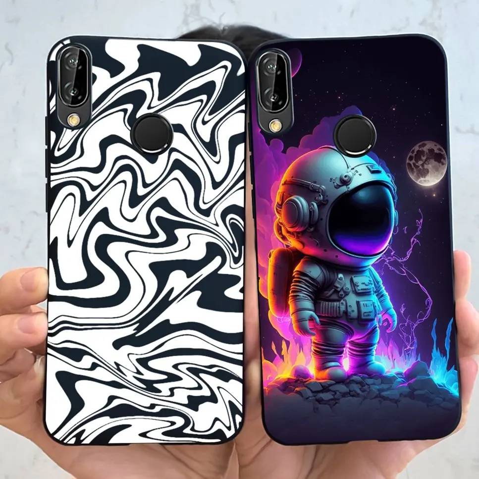 New For Huawei P20 lite Case Fashion Cartoon Pattern Soft Silicone Back Cover For Huawei P 20 Lite P30 lite Phone Case Fundas